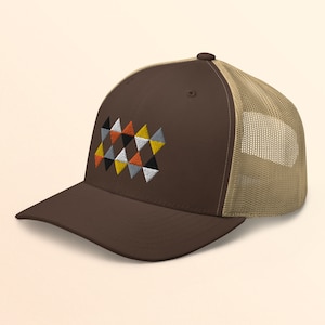 Casquette Trucker Gay Bear Triangles | Subtle Bear Brotherhood Diamonds Hat | drapeau de fierté gaie d'ours | Tenue de la fierté des ours | Cadeau ours gay
