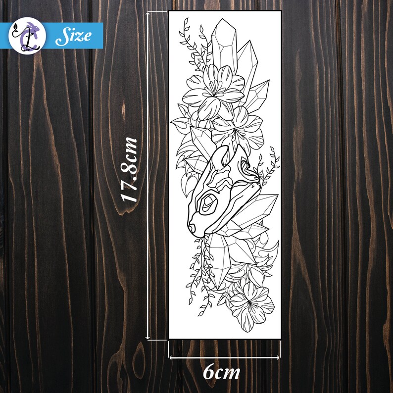 Set of 16 Printable Bookmarks Crystals, Skulls, Mushrooms, and Tropical ...