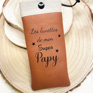 Etui à lunettes homme super papy personnalisable cadeau fête des papis grand-pères papas anniversaire zdjęcie 1