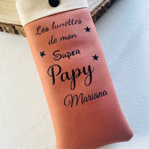 Etui à lunettes homme super papy personnalisable cadeau fête des papis grand-pères papas anniversaire zdjęcie 2