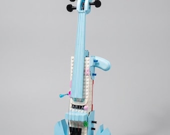 FirstFiddle Plus DIYKit – Most Comfortable Violin for Kid - One set to build two sizes 1/4 1/8 – Lego Compatible-Connect to Amplifier