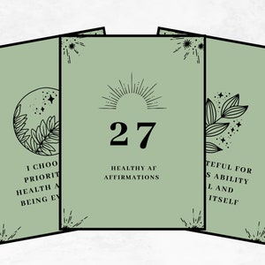 Healthy AF Affirmation Cards | Law of Attraction | Manifestation | Digital Deck | Health | Wellness