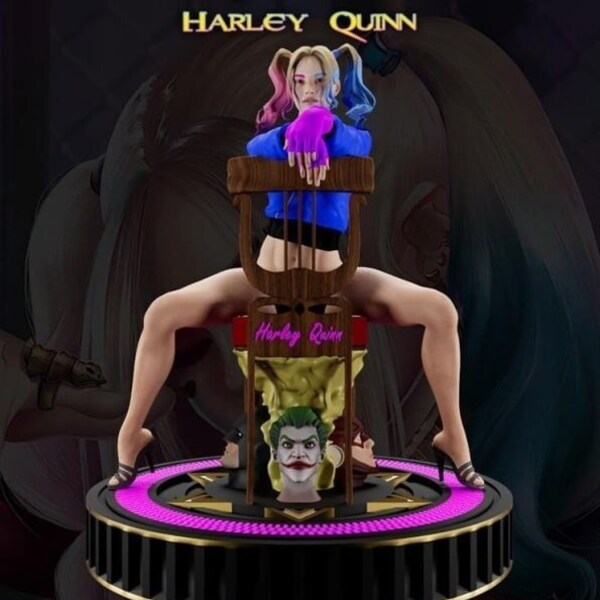 Harley Quinn Collectable Edition STL File, 3D Model, 3D Print Model, Movie Lover, Action Figure, 3d model 3d model Figures, Anime , Batman