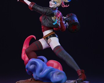 Harley Quinn STL File, 3D Model, 3D Print Model, Movie Lover, Action Figure, 3d model 3d model Figures, Anime , Batman, DPaula