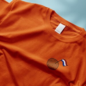 Camiseta Bitterballen - Presente para amantes da gastronomia - Cultura holandesa - Festival holandês - Camiseta estampada - Dia dos Reis - Traje para festa na Holanda - Amante de almôndegas