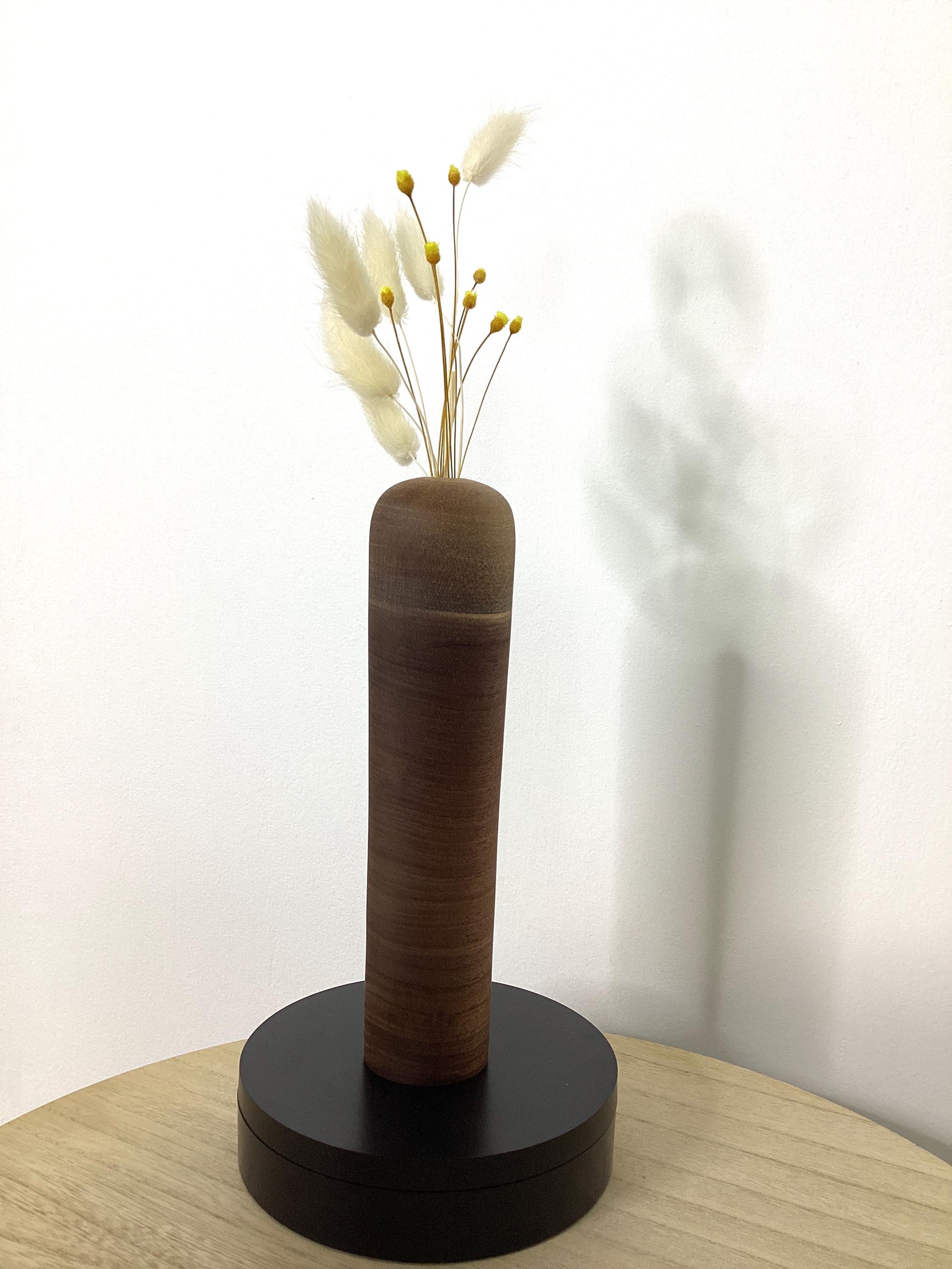 American walnut wood soliflore for dried flowers or fresh flowers