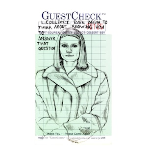 Gwyneth Paltrow - Margot Tenenbaum Guest Check Drawing (Original)