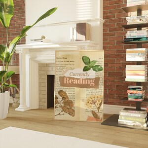 Wall Art for Book Lover Literary Print Beige Wall Decor Literary Poster Reading Corner Decor Vintage Wall Art Library Art for Bookworms