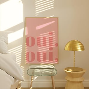 Pink Wall Art French Quote Poster Light Pink Prints Wall Art Quote French Print Digital Download Wall Art Pink French Poster Minimalist Pink