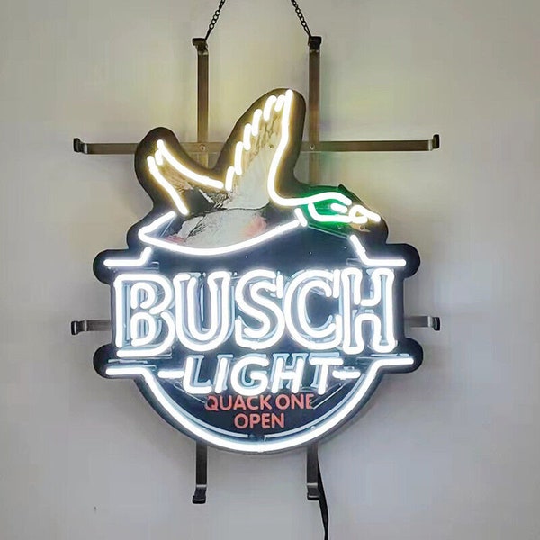 Busch Light Neon Sign Quack One Open Etsy
