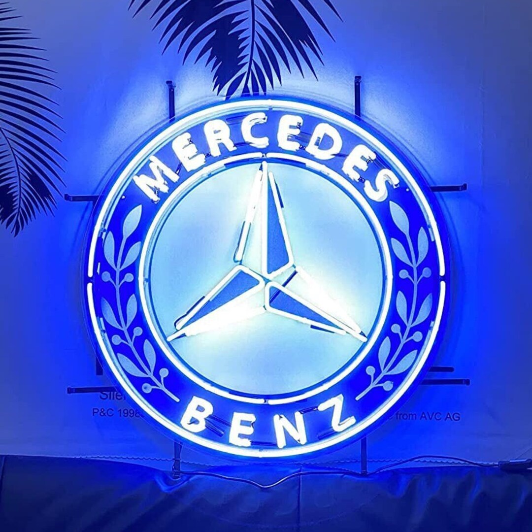 Light up Mercedes Benz Auto Mobile Car Garage Sign Vintage Etsy