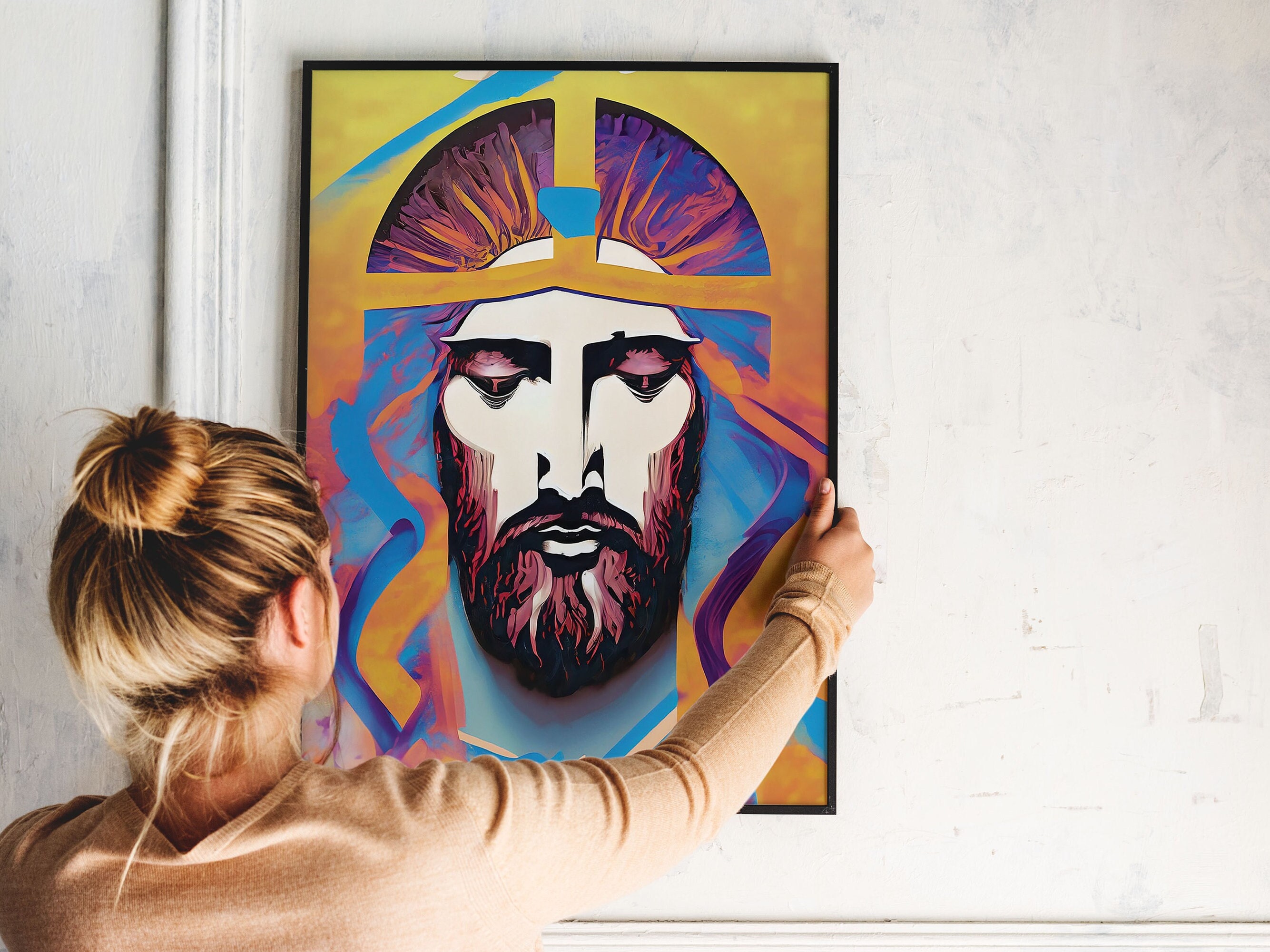 Jesus Printable Wall Art Jesus Portrait Wall Art Jesus Art Etsy Canada