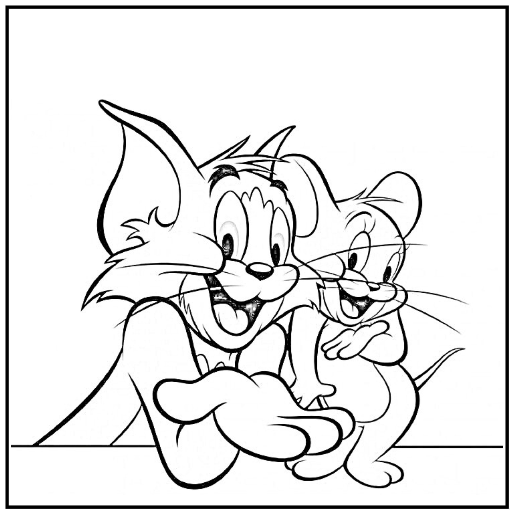 Tom and Jerry Colouring Pages - Etsy