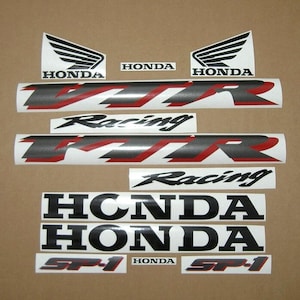 vtr 1000 2001 full replica decals set stickers kit graphics reproduction restoration adhesives sc45 sp1 aufkleber pattern logo mark