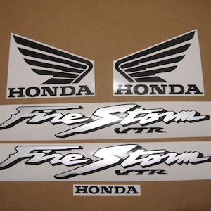 1000 F ファイヤーストーム VTR 2000-2004 完全アフターマーケットレプリカデカールセット、フル交換ステッカーキット、ロゴパターン復元