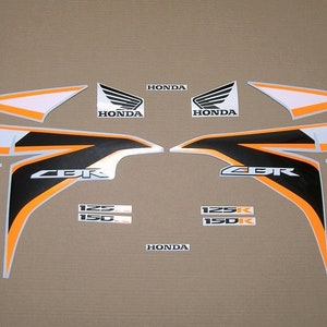 CBR 125r 150r 2011 2012 complete replica decals kit stickers set replacement graphics reproduction restoration labels adesivi adhesives CBR