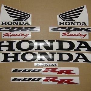 CBR 600RR 2006-2008 complete aftermarket replica decals set stickers kit replacement graphics reproduction restoration pattern mark 600 rr