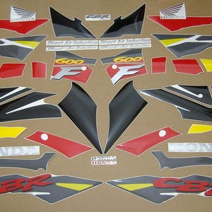 CBR 600F F3 1995-1996 - Juego completo de calcomanías de réplica de posventa, kit completo de pegatinas, gráficos de reemplazo, reproducción, restauración, patrón de logotipo