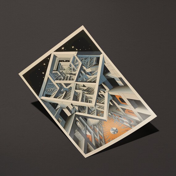 M C Escher Poster - Escher Inspired Infinite Staircase Art