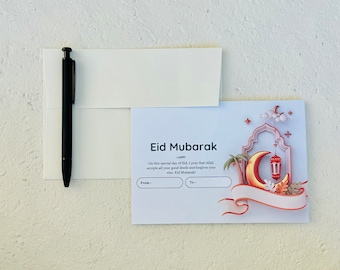 Eid Mubarak greeting cards | Islamic Greeting Cards | Islamic gifts | Physical greeting cards