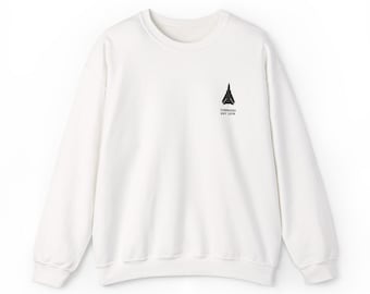 Tornado Fighter Jet Black Chest Logo Sweatshirt | Military Aviation Embroidered Crewneck