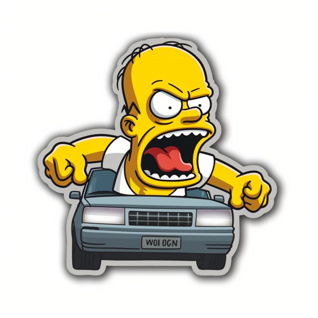 Simpson Road Rage Sticker - Etsy