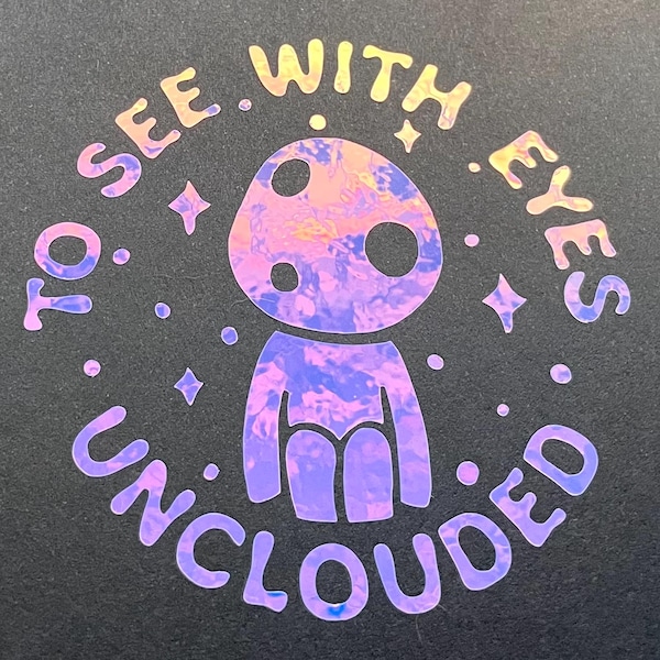 Princess Mononoke Kodama Decal: 'Eyes Unclouded' Laptop Sticker