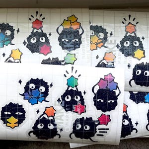 Soot Sprite Vinyl Decals: Spirited Away Glitter Stickers