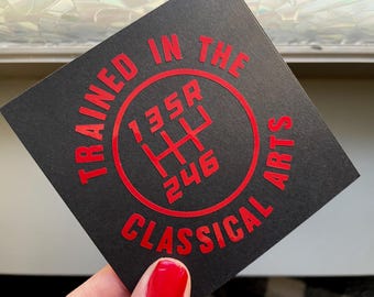 12 Muster Schaltgetriebe Vinyl Aufkleber: Mechaniker Humor Autoaufkleber Speichern Die Handbücher 6RUR