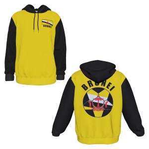 Brunei Unisex Football Supporters Fan Pullover Hoodie.