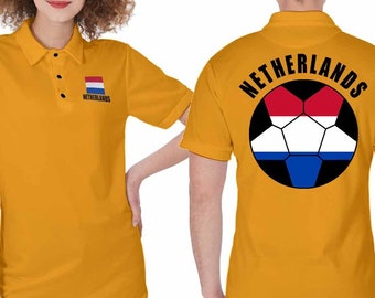 Polo unisex para aficionados al fútbol de Holanda