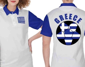 Griechenland Unisex Football Fans Fan Poloshirt