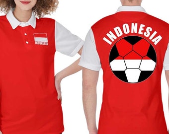 Polo da tifoso unisex per tifosi di calcio indonesiano