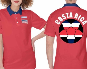 Costa Rica Unisex Fussball Fan Fan-Poloshirt