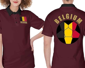 België Unisex voetbalsupporters fan poloshirt