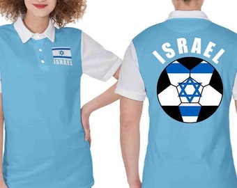 Israel Unisex Football Supporters Fan Polo Shirt