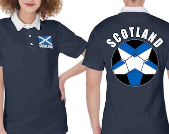 Polo unisex para aficionados al fútbol de Escocia