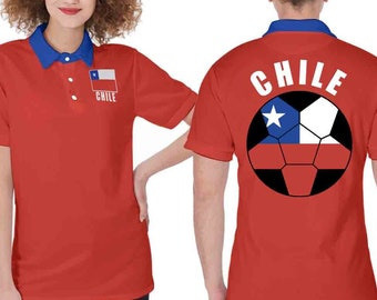 Chile Unisex-Poloshirt für Fußballfans