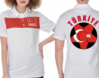 Turkey (Türkiye) Unisex Football Supporters Fan Polo Shirt