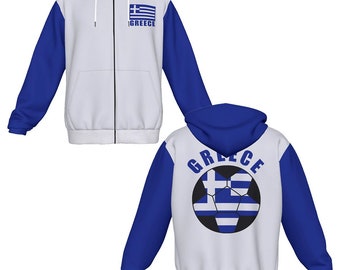 Sudadera con capucha unisex para aficionados al fútbol de Grecia