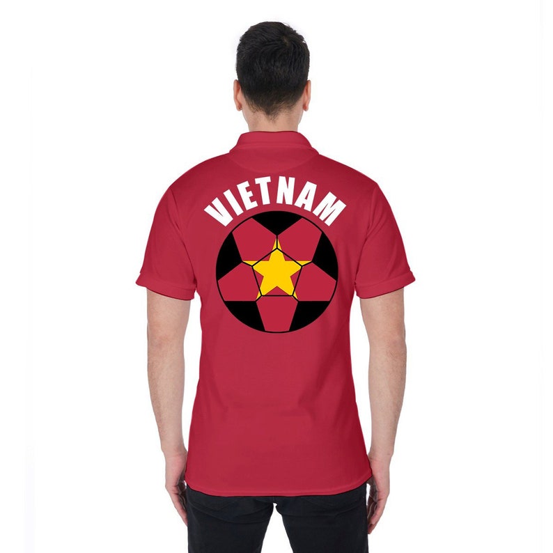 Vietnam Unisex Football Fan Polo Shirt Back