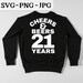 Cheers To 21 Years, 21st Birthday Celebration 11421617 Vector Art At