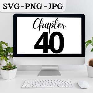 Chapter 40 SVG, 40th Birthday PNG, Anniversary Cut File, Printable - Etsy