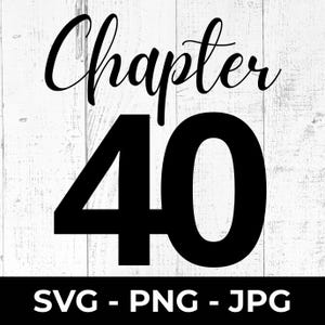 第 40 章 SVG、40 年 PNG、40 周年記念カット ファイル、印刷可能なマイルストーン デザイン