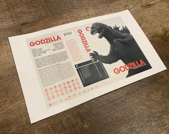 Godzilla Custom Artwork Insert (Double-Sided)