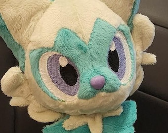 Embroidery Files ZIP for Grass kitten Plush + Tutorial DIGITAL (Pattern in the Desc) (sprigatito inspired plush) (Read desc)