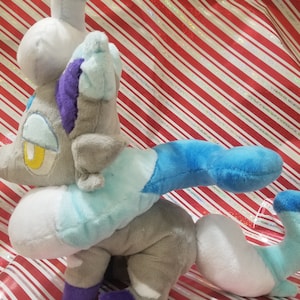 Snow Fox and Dark Fox 16&quot; Plush (Hisuian and Unovian Zorua Inspired) (Handmade) (semi beanie) (Made-to-order) (Read DESC)