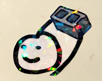 Holographic Sticker ~ Throwing Cinder UV/WEATHERPROOF & WATERPROOF outdoor/indoor*Hand Cut*