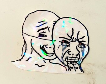 Holographic Sticker ~ Mask Off UV/WEATHERPROOF & WATERPROOF outdoor/indoor*Hand Cut*