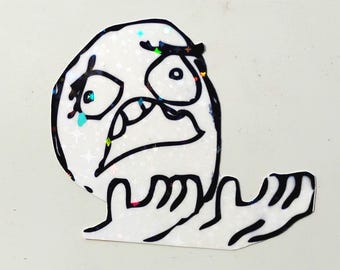 Holographic Sticker ~ Why Sticker UV/WEATHERPROOF & WATERPROOF outdoor/indoor*Hand Cut*